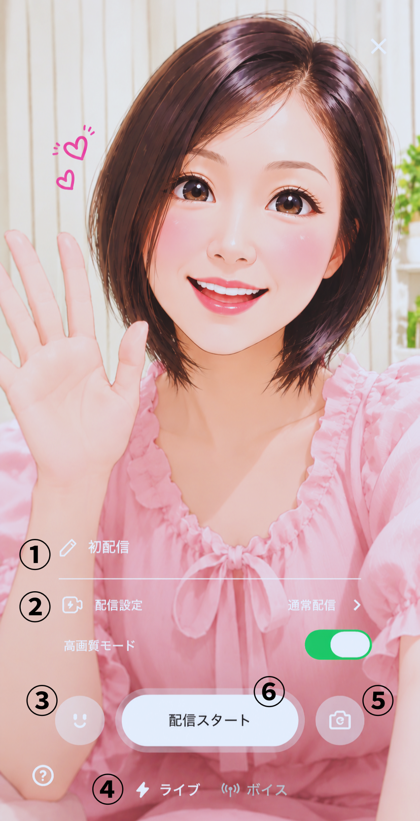 ポコチャライバー配信画面