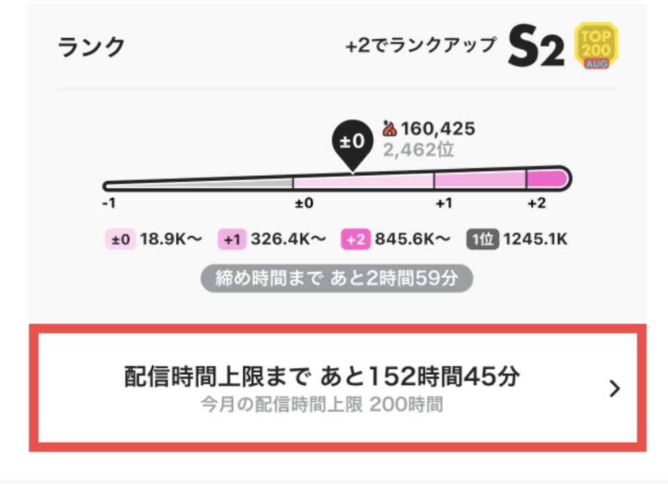 配信時間上限通知